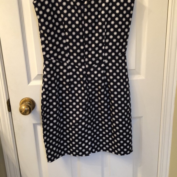 Esprit Navy & White Polka dotted Tailored Mini dress ~ size 3/4 - Picture 5 of 10